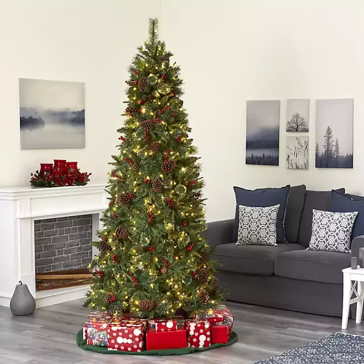 Christmas Trees>Kirklands Home 7.5 ft. Pre-Lit Norway Mixed Pine Christmas Tree