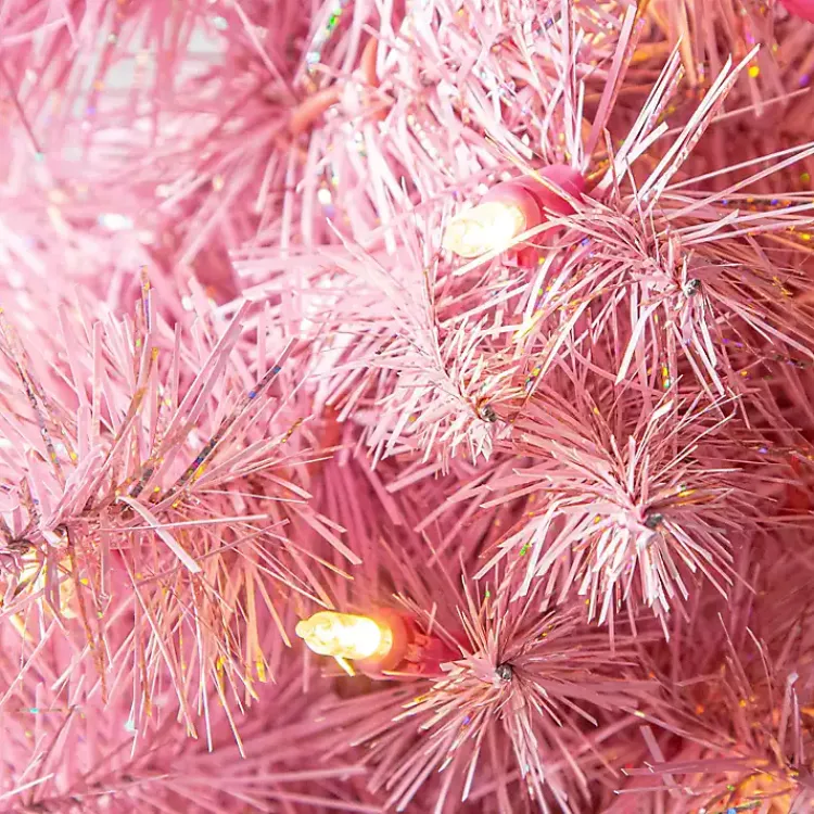 Christmas Arrangements & Garland>Kirklands Home 2 ft. Pre-Lit Christmas Tree Arrangement Pink