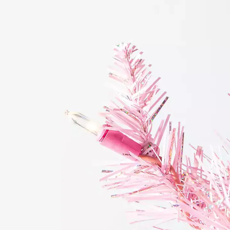 Christmas Arrangements & Garland>Kirklands Home 2 ft. Pre-Lit Christmas Tree Arrangement Pink