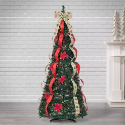 Christmas Trees>Kirklands Home 6 ft. Pre-Lit Pop-Up Pine Christmas Tree