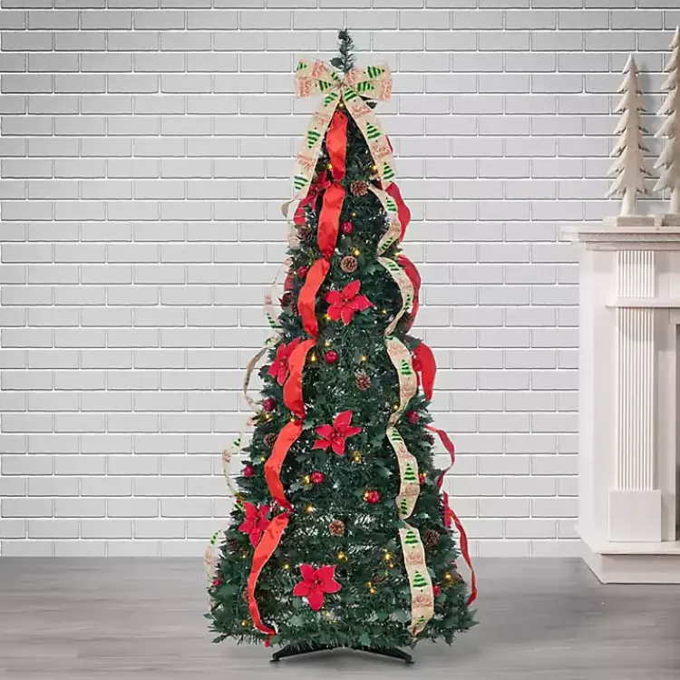 Christmas Trees>Kirklands Home 6 ft. Pre-Lit Pop-Up Pine Christmas Tree