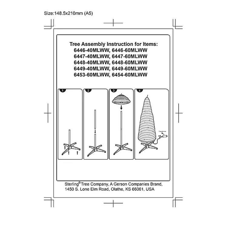 Christmas Trees>Kirklands Home 6 ft. Pre-Lit Silver Tinsel Pop-Up Christmas Tree