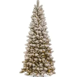 Christmas Trees>Kirklands Home 7.5 ft. Pre-Lit Snowy Westwood Pine Christmas Tree