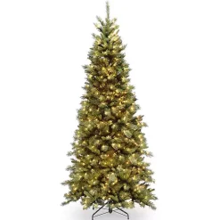 Christmas Trees>Kirklands Home 6.5 ft. Pre-Lit Tiffany Fir Slim Christmas Tree