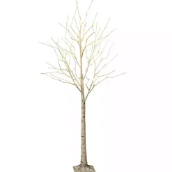 Christmas Trees>Kirklands Home 6 ft. Pre-Lit White Birch Christmas Tree