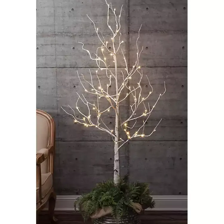 Christmas Trees>Kirklands Home 6 ft. Pre-Lit White Birch Christmas Tree