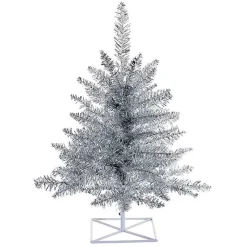 Christmas Arrangements & Garland>Kirklands Home 2 ft. Tinsel Christmas Tree Silver