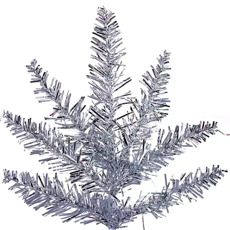Christmas Arrangements & Garland>Kirklands Home 2 ft. Tinsel Christmas Tree Silver
