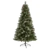 Christmas Trees>Kirklands Home 7 ft. Snowy Pine & Pinecones Christmas Tree