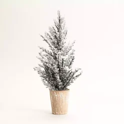 Christmas Arrangements & Garland>Kirklands Home 16 in. Potted Snowy Pine Trees, Set of 4
