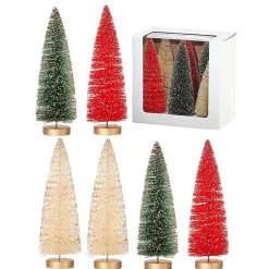 Christmas Decorations>Kirklands Home 9 in. Red & Green Woodland Tree 6-pc. Set