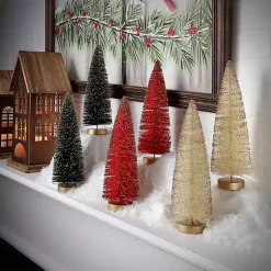 Christmas Decorations>Kirklands Home 9 in. Red & Green Woodland Tree 6-pc. Set