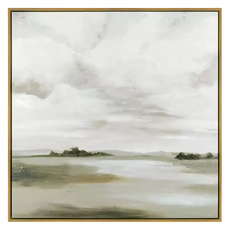 Kirklands Home A Cloudy Day Framed Canvas Art Print Gray Best
