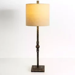 Kirklands Home Abbott Antique Black Buffet Lamp Tan Outlet