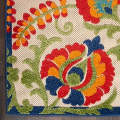 Kirklands Home Abstract Floral Outdoor Area Rug, 7x10 Multi Best