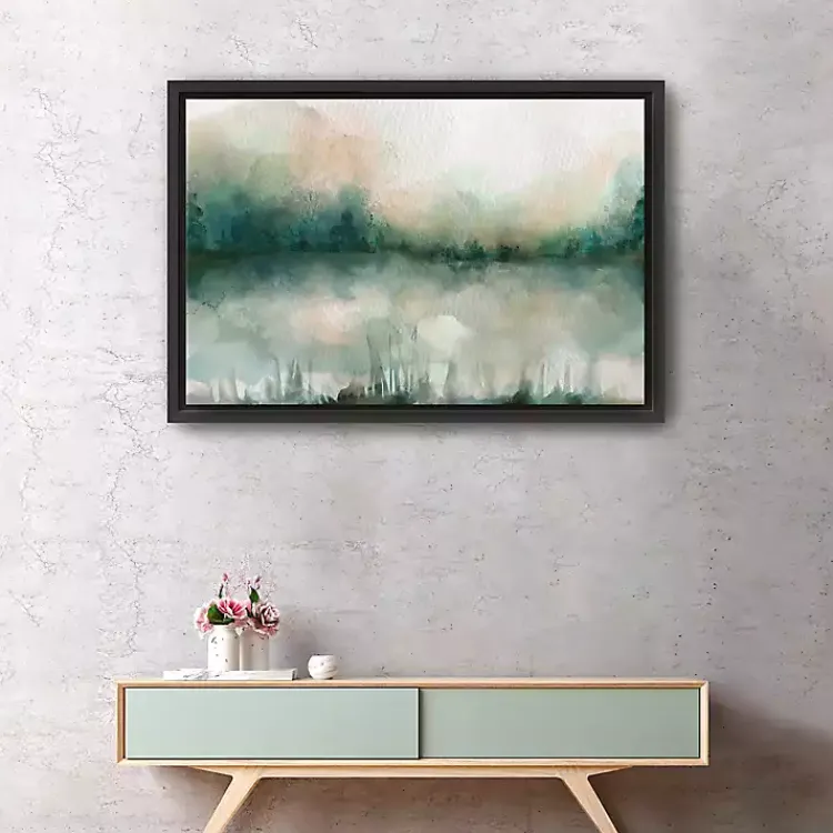 Kirklands Home Abstract Foggy Marsh Framed Wall Art Clearance