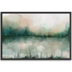 Kirklands Home Abstract Foggy Marsh Framed Wall Art Clearance