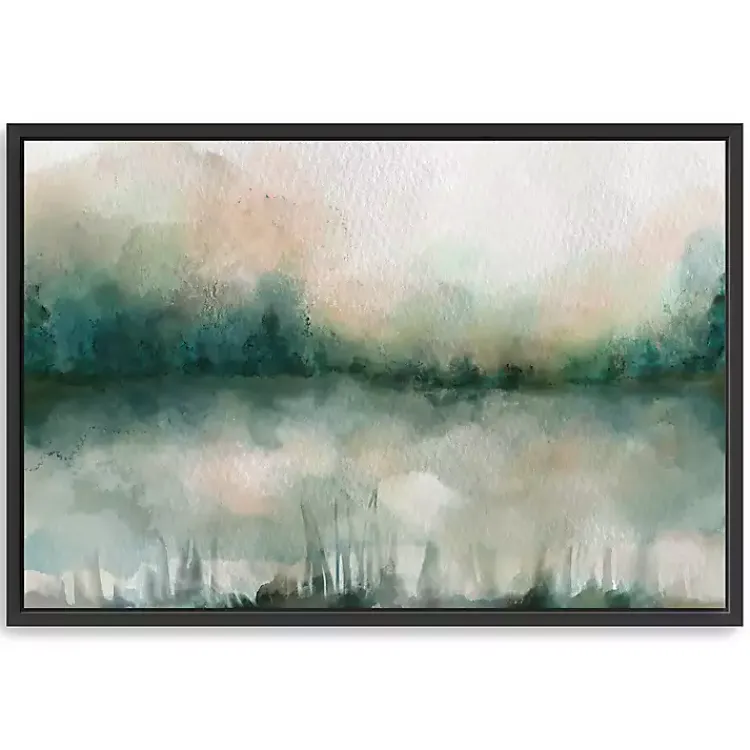 Kirklands Home Abstract Foggy Marsh Framed Wall Art Clearance