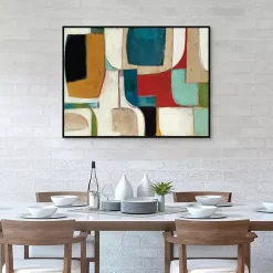 Kirklands Home Abstract Fold Framed Canvas Art Print Multi Sale