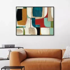 Kirklands Home Abstract Fold Framed Canvas Art Print Multi Sale