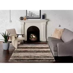 Kirklands Home Abstract Jordi Area Rug, 5x8 Tan Discount