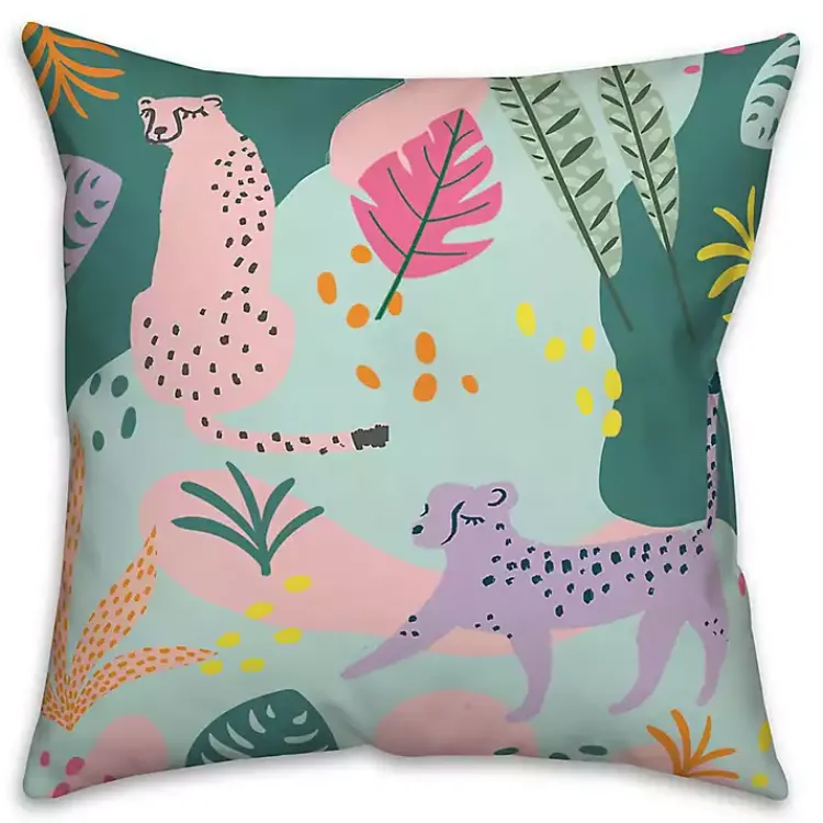 Pillows>Kirklands Home Abstract Jungle Leopard Throw Pillow
