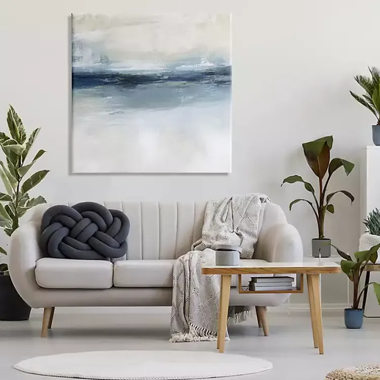 Kirklands Home Abstract Nautical Horizon Canvas Print, 36x36 in. New