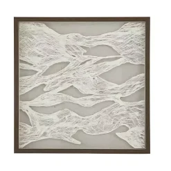 Kirklands Home Abstract Rice Paper Framed Wall Plaque New