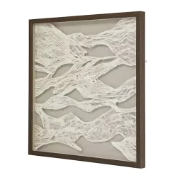 Kirklands Home Abstract Rice Paper Framed Wall Plaque New