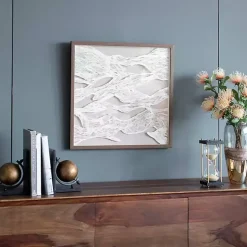 Kirklands Home Abstract Rice Paper Framed Wall Plaque New
