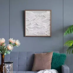 Kirklands Home Abstract Rice Paper Framed Wall Plaque New