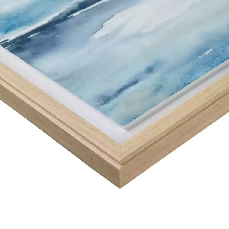 Kirklands Home Abstract Sparkling Sea Framed Wall Art Blue