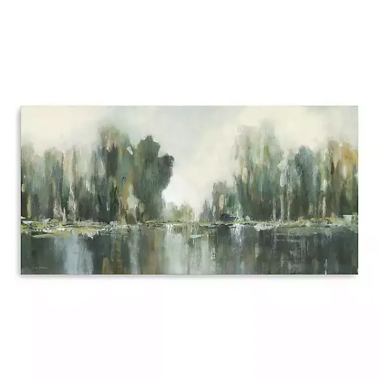 Kirklands Home Abstract Treeline Canvas Art Print, 60x30 in. Blue Sale