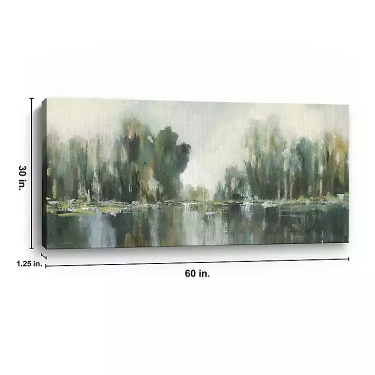 Kirklands Home Abstract Treeline Canvas Art Print, 60x30 in. Blue Sale
