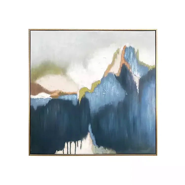 Kirklands Home Abstract Vision Framed Canvas Art Print Blue Sale