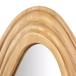 Kirklands Home Abstract Wavy Wood Wall Mirror New
