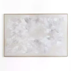 Kirklands Home Abstract White Framed Canvas Art Print Discount
