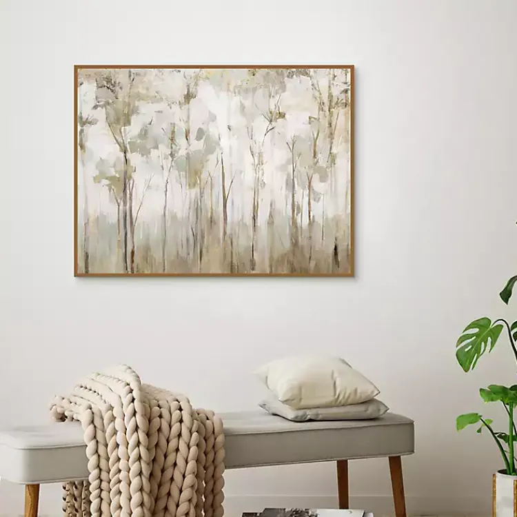 Kirklands Home Abstract Woodland Forest Framed Canvas Art Print Outlet