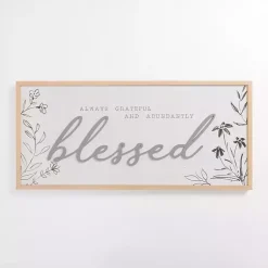 Kirklands Home Abundantly Blessed Wood Wall Plaque New