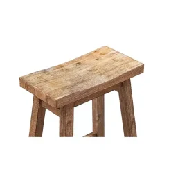 Kirklands Home Acacia Barnwood Saddle Counter Stools, Set of 2 Tan Hot
