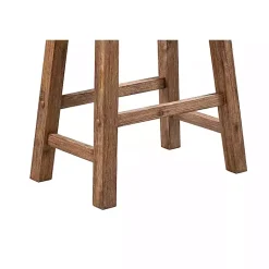 Kirklands Home Acacia Barnwood Saddle Counter Stools, Set of 2 Tan Hot