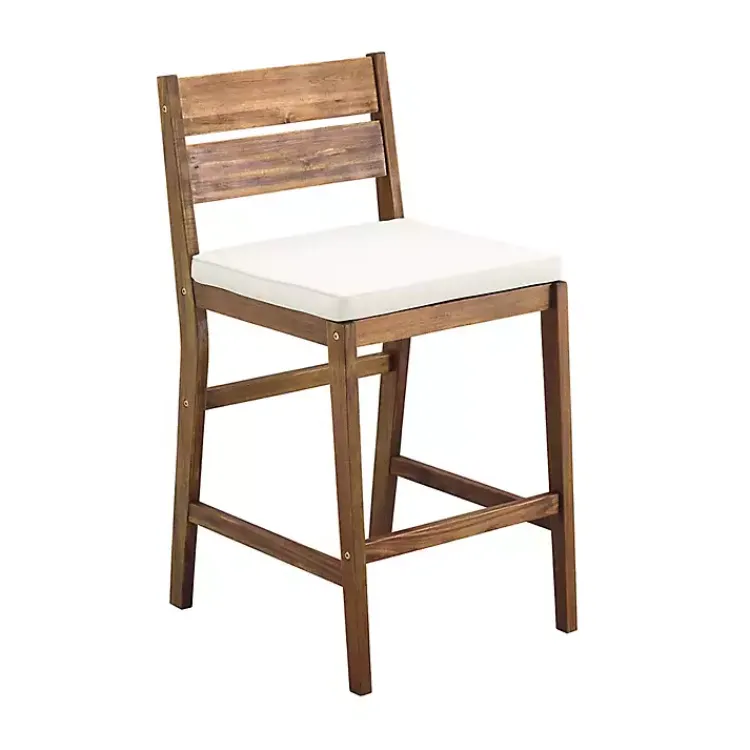 Kirklands Home Acacia Slat Back Outdoor Counter Stools, Set of 2 Discount