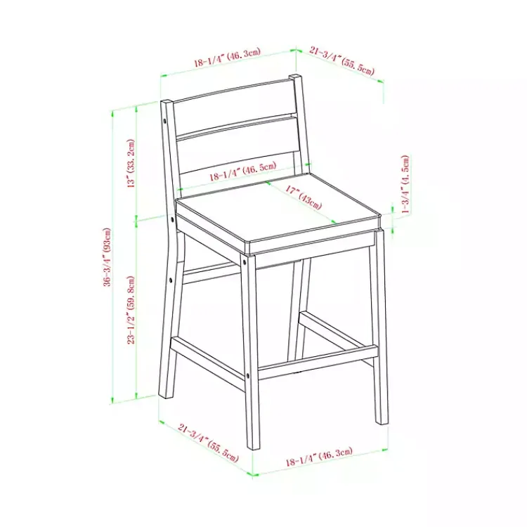 Kirklands Home Acacia Slat Back Outdoor Counter Stools, Set of 2 Discount