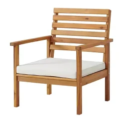 Kirklands Home Acacia White Cushioned Outdoor Chairs, Set of 2 Online