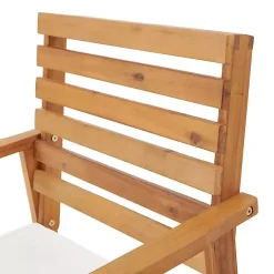 Kirklands Home Acacia White Cushioned Outdoor Chairs, Set of 2 Online