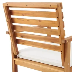 Kirklands Home Acacia White Cushioned Outdoor Chairs, Set of 2 Online