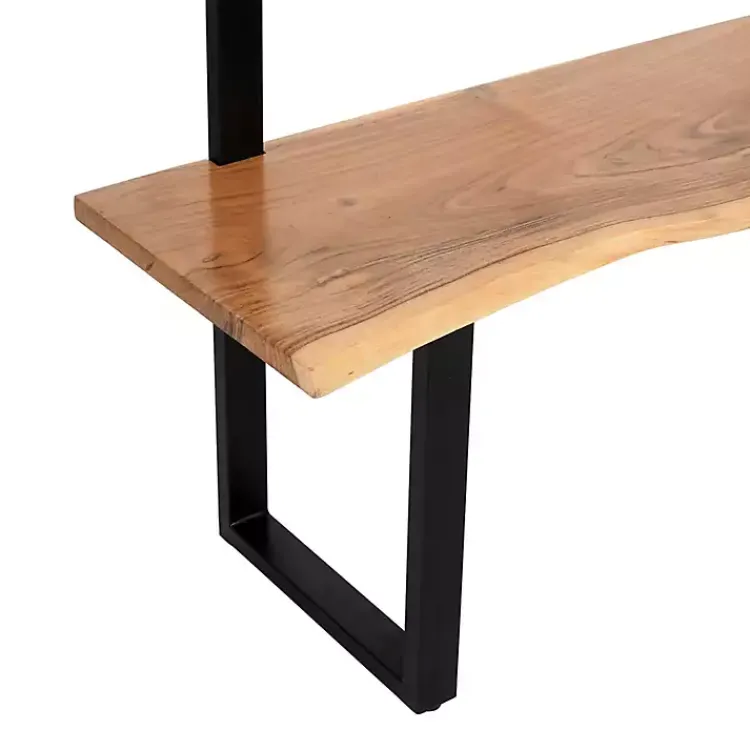 Kirklands Home Acacia Wood Modern Storage Hooks Hall Tree Sale