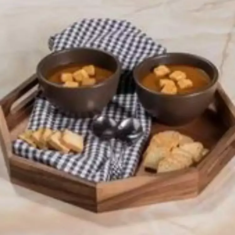 Kirklands Home Acacia Wood Octagon Serving Tray, 17 in. Brown Sale