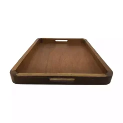 Kirklands Home Acacia Wood Rectangle Serving Tray with Handles Brown Online