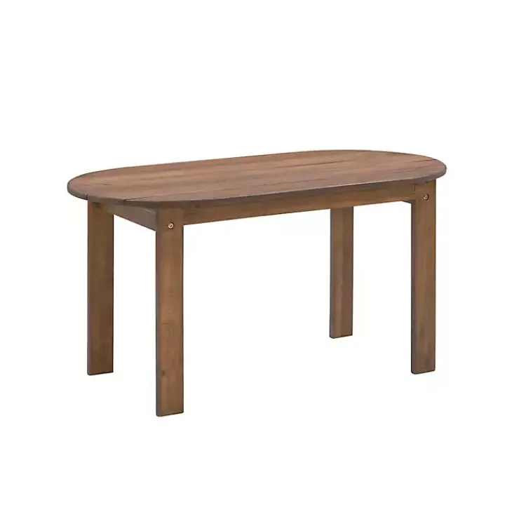 Kirklands Home Acorn Acacia Wood Oval Adirondack Coffee Table Brown New